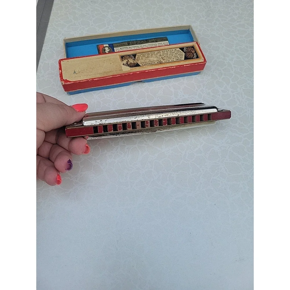 Vintage M. Hohner Marine band harmonica number 365 In Key of G